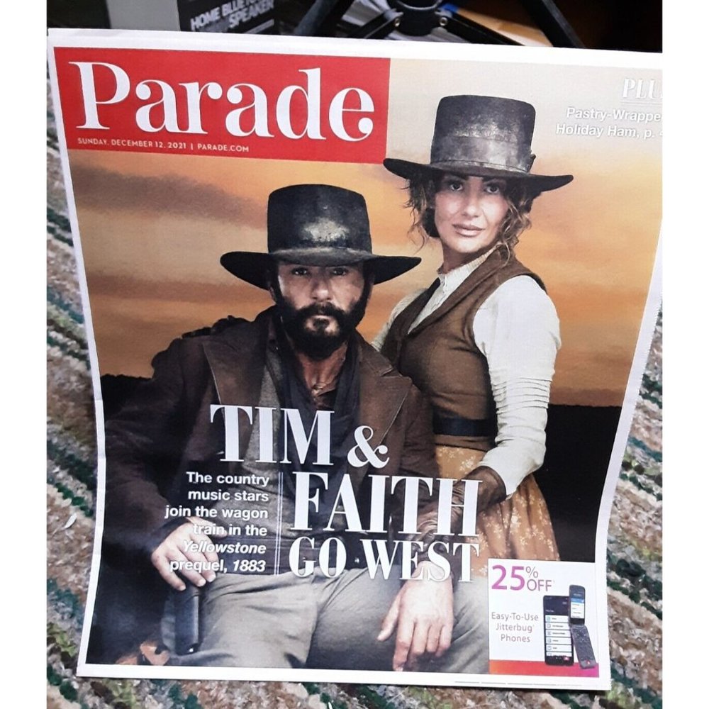 Parade Magazine December 12 2021 Tim McGraw Faith Hill Yellowstone